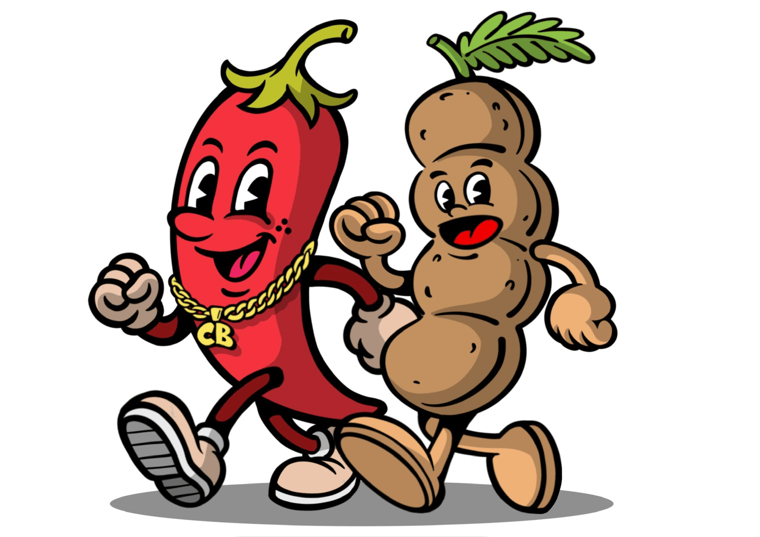 CHILI BUDDY Mild and Super Spicy characters